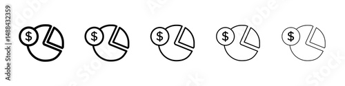 Budget planning icon concept. graphic design, logo, Web, UI.