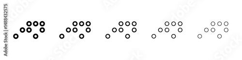 Braille icon concept. graphic design, logo, Web, UI.