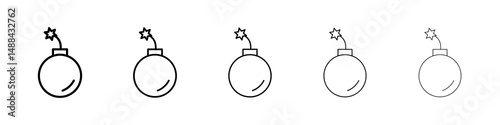 Bomb icon concept. graphic design, logo, Web, UI.