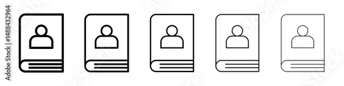 Biography icon concept. graphic design, logo, Web, UI.
