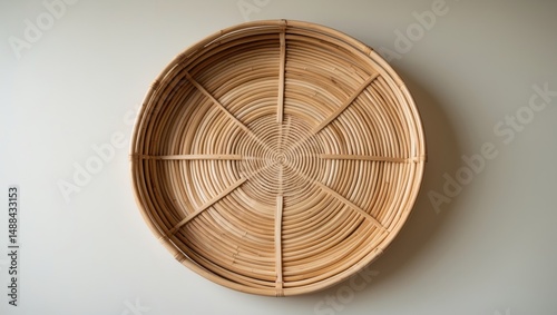 Handmade bamboo strip threshing basket from Thailand