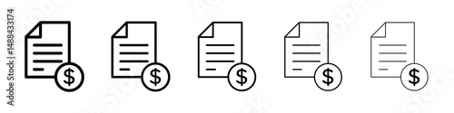 Bill paid icon concept. graphic design, logo, Web, UI.