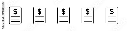 Bank statement icon concept. graphic design, logo, Web, UI.
