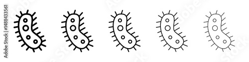 Bacteria icon concept. graphic design, logo, Web, UI.
