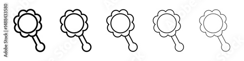baby rattle icon concept. graphic design, logo, Web, UI.