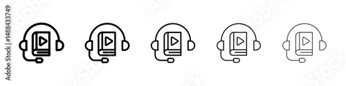 Audiobook icon concept. graphic design, logo, Web, UI.