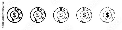 Asset allocation icon concept. graphic design, logo, Web, UI.