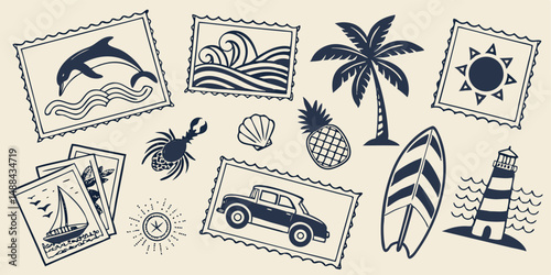 Seamless Vector Illustration with Modern Set