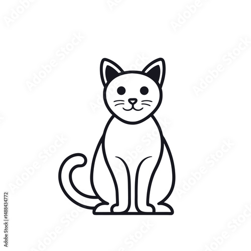 "Cute Domestic Cat Looking Curious"