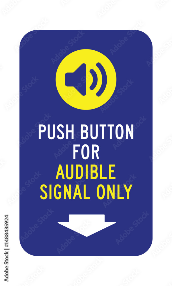 Fototapeta premium Accessible Pedestrian Signal Button with Down Button – Activate Audible Crossing Alert – High Quality Vectorial Graphic