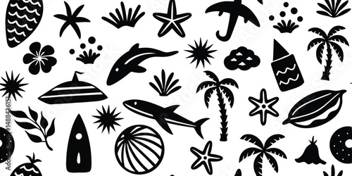 Seamless Vector Illustration with Modern Patterns