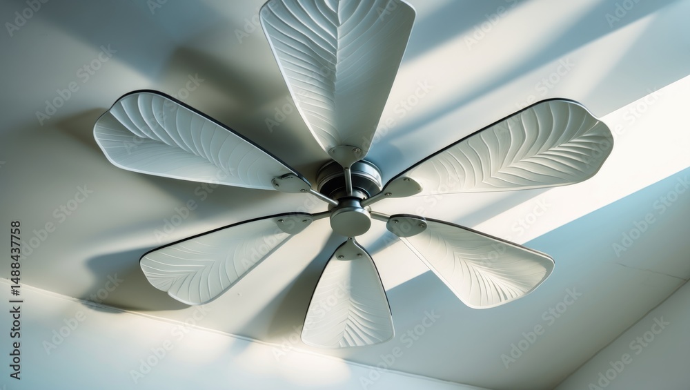 White floral ceiling fan White floral ceiling fan