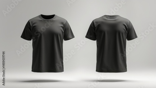 Graphic Template for Isolated Front and Back T-Shirt