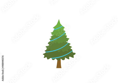 christmas tree evergreen pine fir vector emoji illustration symbol sign icon xmas 