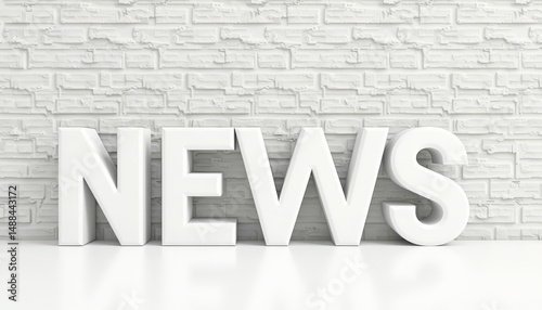 news text on black background