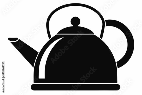 kettle icon silhouette line art vector illustration with a white background