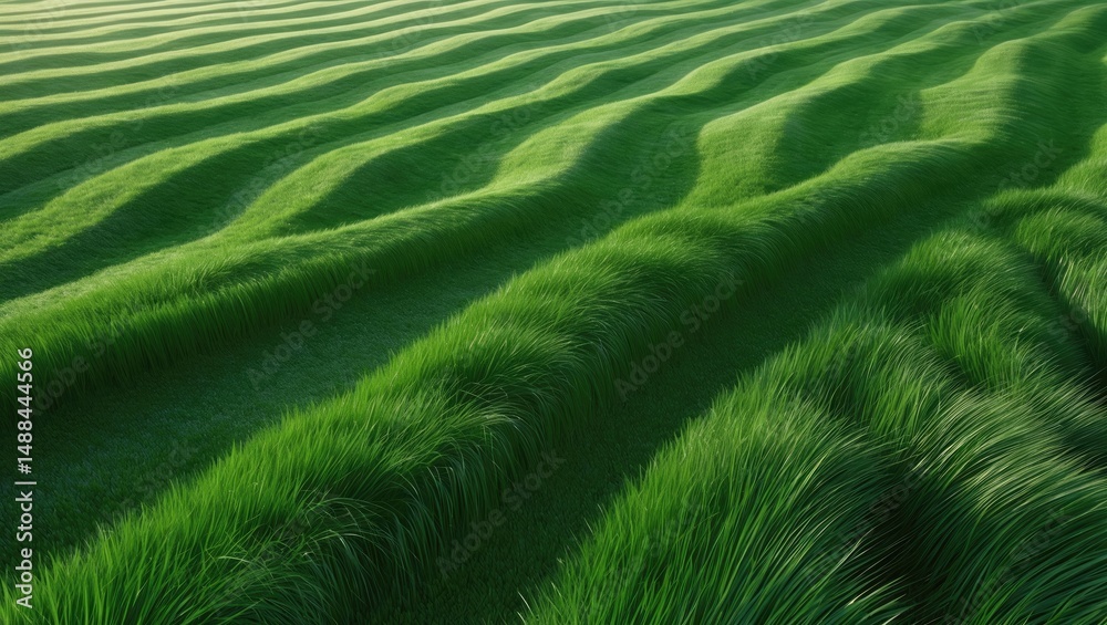 Fototapeta premium rich green turf of an open area