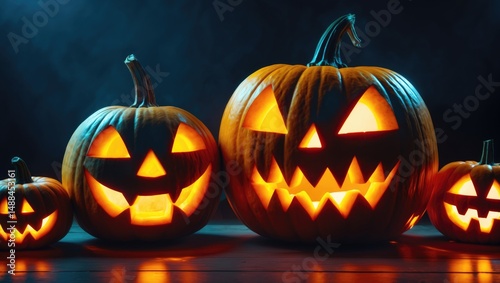 Jack-o-lantern Halloween pumpkins