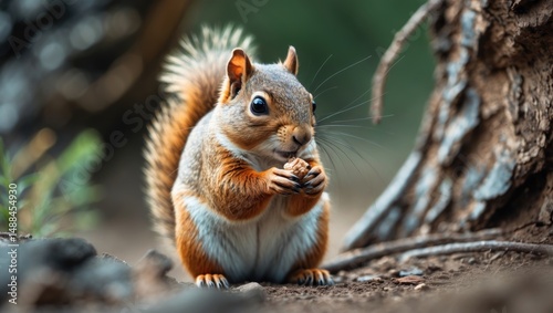 Ground squirrel while consuming food