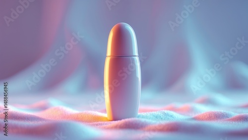 Isolated antiperspirant deodorant bottle on background. Mockup of product packaging.