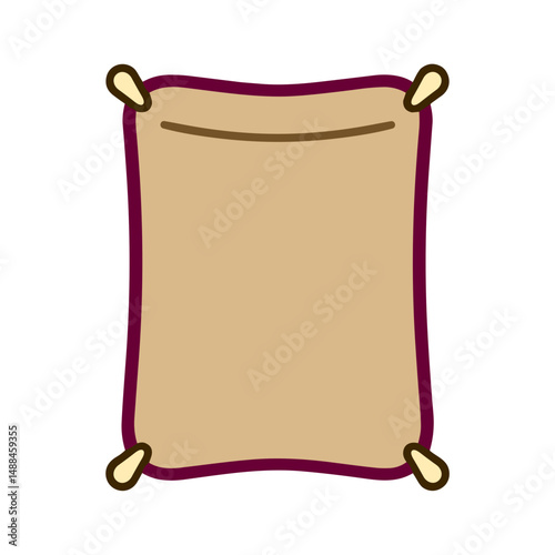 Blank beach mat with playful border design for swimwear and beachwear  