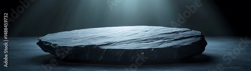 Dark stone platform with dramatic lighting.