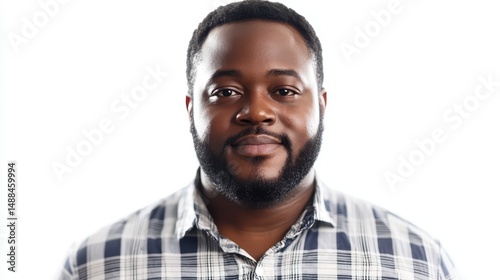 Man wearing a plaid shirt suitable for lifestyle blogs, casual fashion websites, advertising campaigns targeting young men, and social media posts.