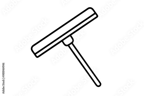 wiper icon silhouette line art vector illustration with a white background