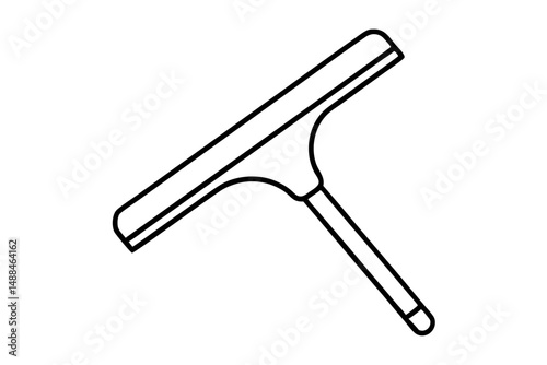 wiper icon silhouette line art vector illustration with a white background
