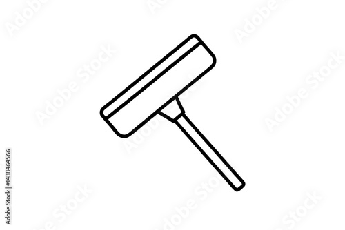 wiper icon silhouette line art vector illustration with a white background
