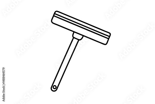 wiper icon silhouette line art vector illustration with a white background