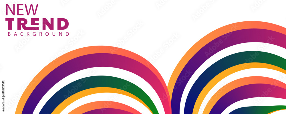 Fototapeta premium abstract design background, Abstract orange and red gradient geometric shape circle background. Modern futuristic background. Can be use for landing page, book covers, brochures, flyers, magazines
