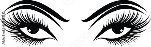 vector illustration of a woman eyes