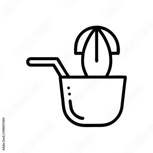 Citrus Juicer Icon Representing Fruit Extraction
