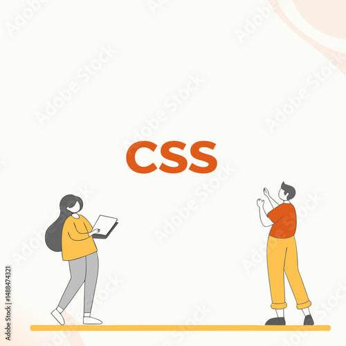 Web development team working on css stylesheet