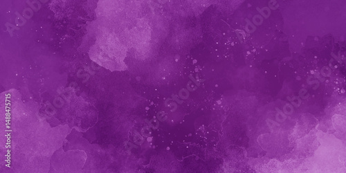 Abstract watercolor sky space purple cloudy wall with watercolor hand painted wash wallpaper Background. Fantasy smooth shades  watercolor paper textured illustration.