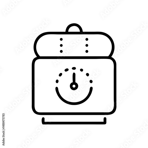 Kitchen Timer Icon Representing Cooking Countdown and Time Management