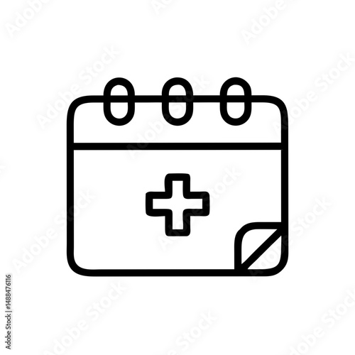 Medical Calendar Icon Representing Appointment Scheduling and Health Planning