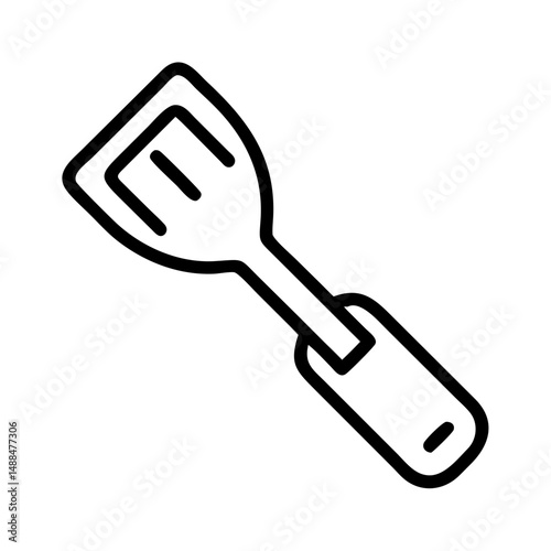 Spatula Icon Representing Cooking Utensil and Kitchen Tool