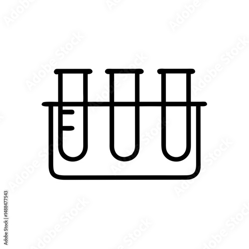 Test Tubes Icon Representing Laboratory Analysis and Scientific Experimentation
