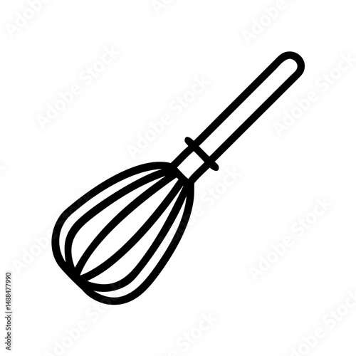 Whisk Tool Icon Representing Baking Preparation and Mixing Equipment