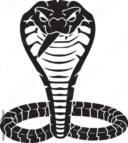 black outline cobra tattoo