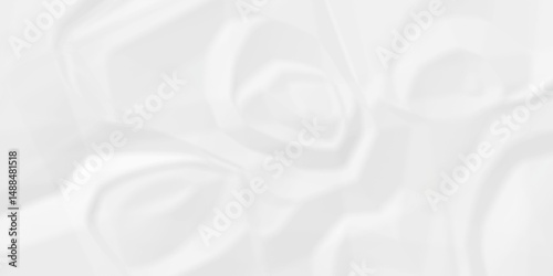 White crumple obsolete billboard rumple. wrinkle ripped creased white crumple aged closeup craft document grunge recycling paper background.	
