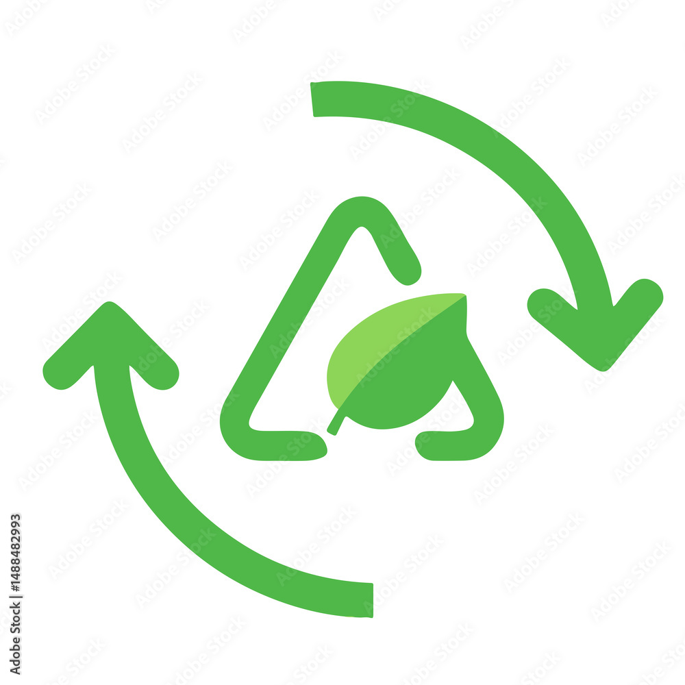 Fototapeta premium recycle symbol on white background