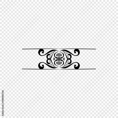 Decorative Horizontal Flourish Divider Vector