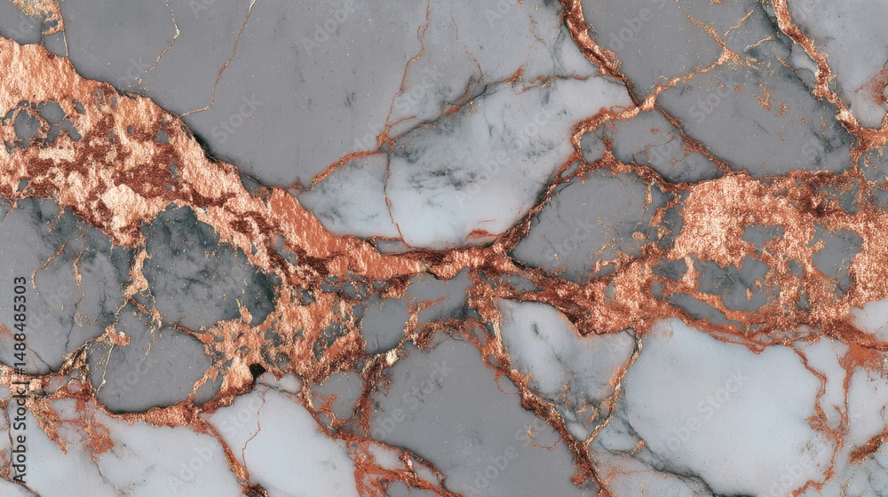 Naklejka premium Rose Gold Gray Marble Texture Background Design