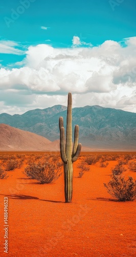 Desert Cactus Landscape.