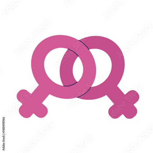 A symbol of gender. Pride Month. Hand drawing. Vector illustration.