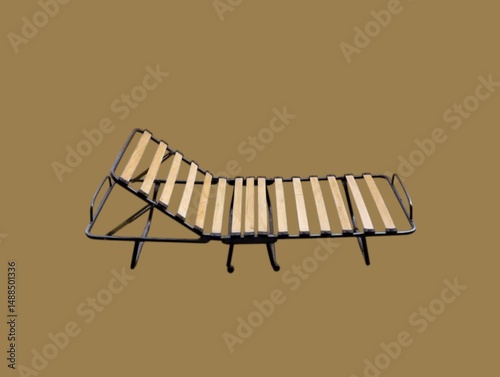 The brown background in the picture is a daybed with a black iron frame.  are wooden slats arranged according to the size of the bedIt can be used for sleeping and sitting The colors are beautifu.