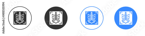 X-ray scan icon editable flat vector illustration concept.